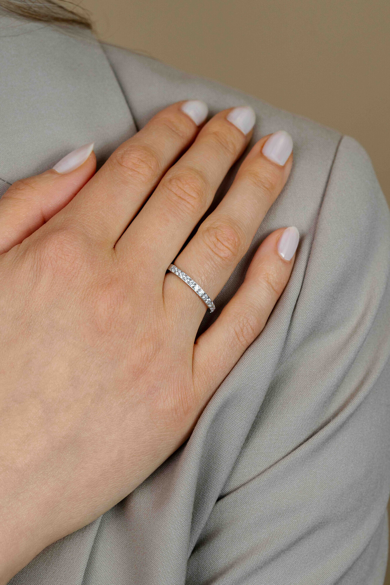 ZINZI zlv. aanschuif rijring zirconia's 2.2mm mt.58