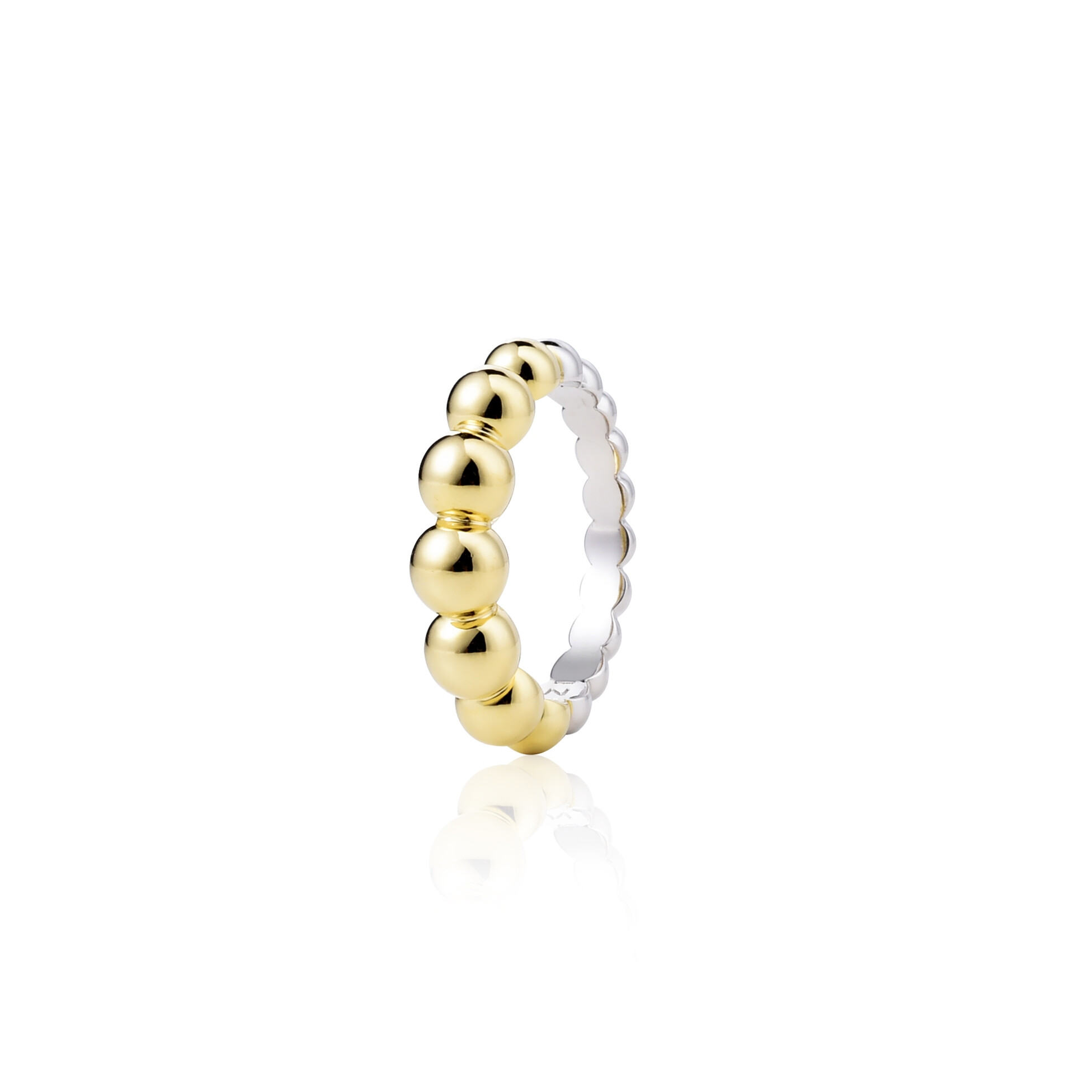 ZINZI Gold Plated Sterling Silver Ring Beads ZIR1583G