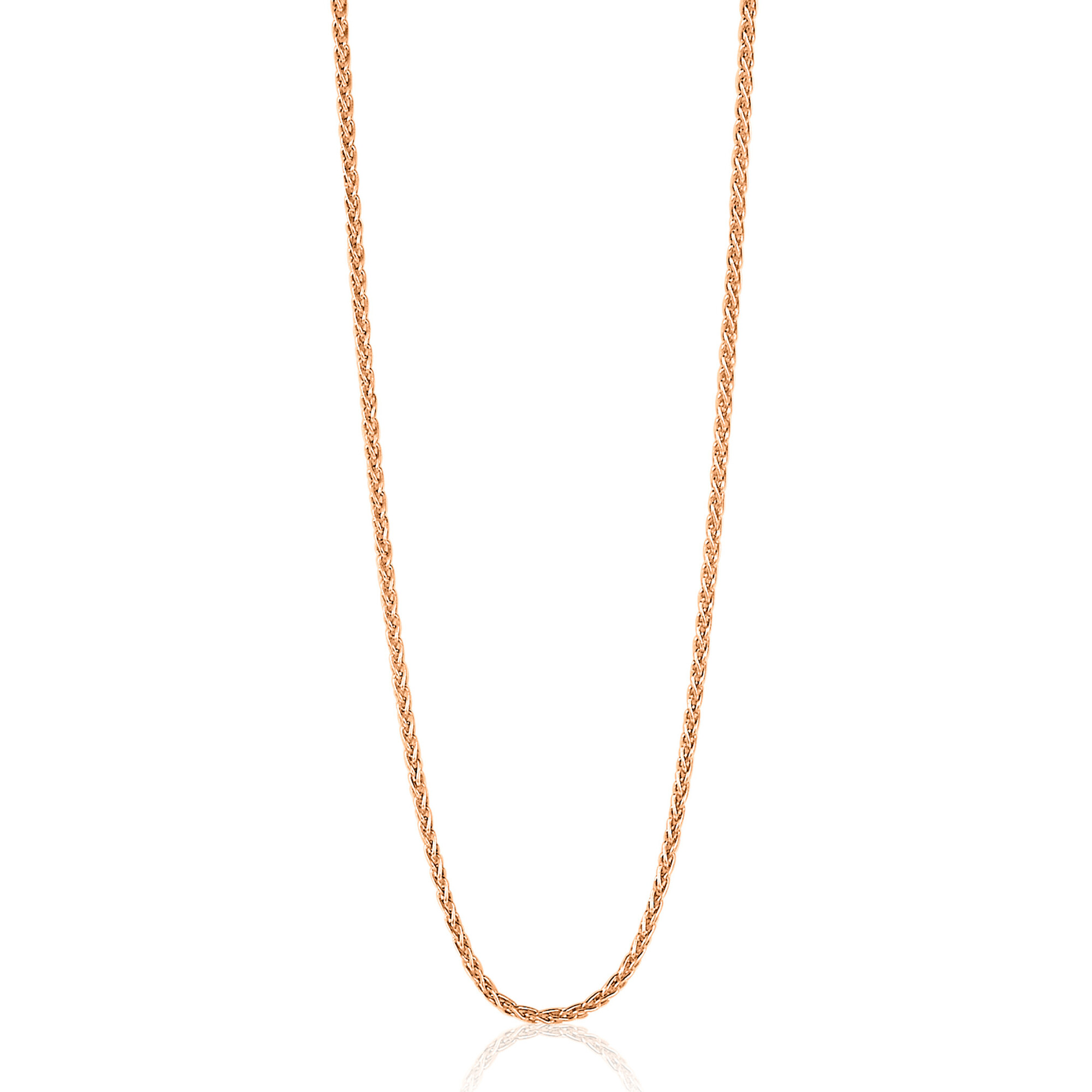 ZINZI zlv. palmier collier 90 cm rosé verguld