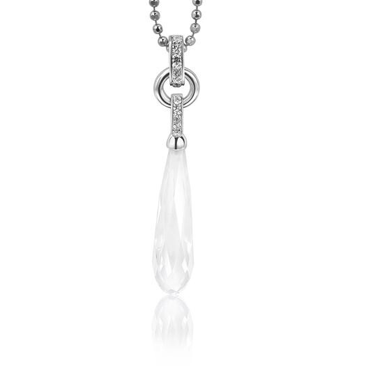 ZINZI Sterling Silver Drop Pendant White ZIH962