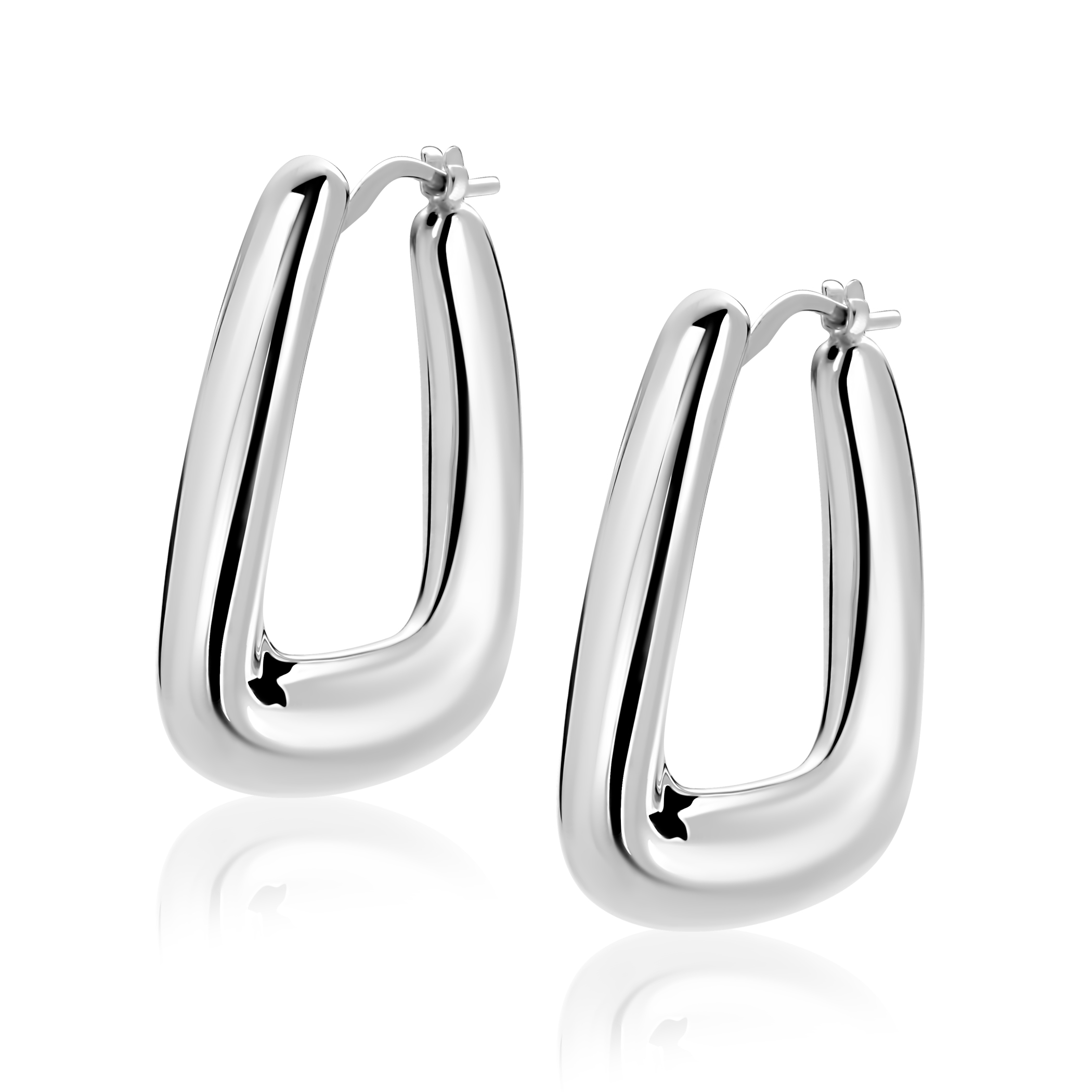 ZINZI * zlv. oorringen aflopende rechthoek 33x6mm