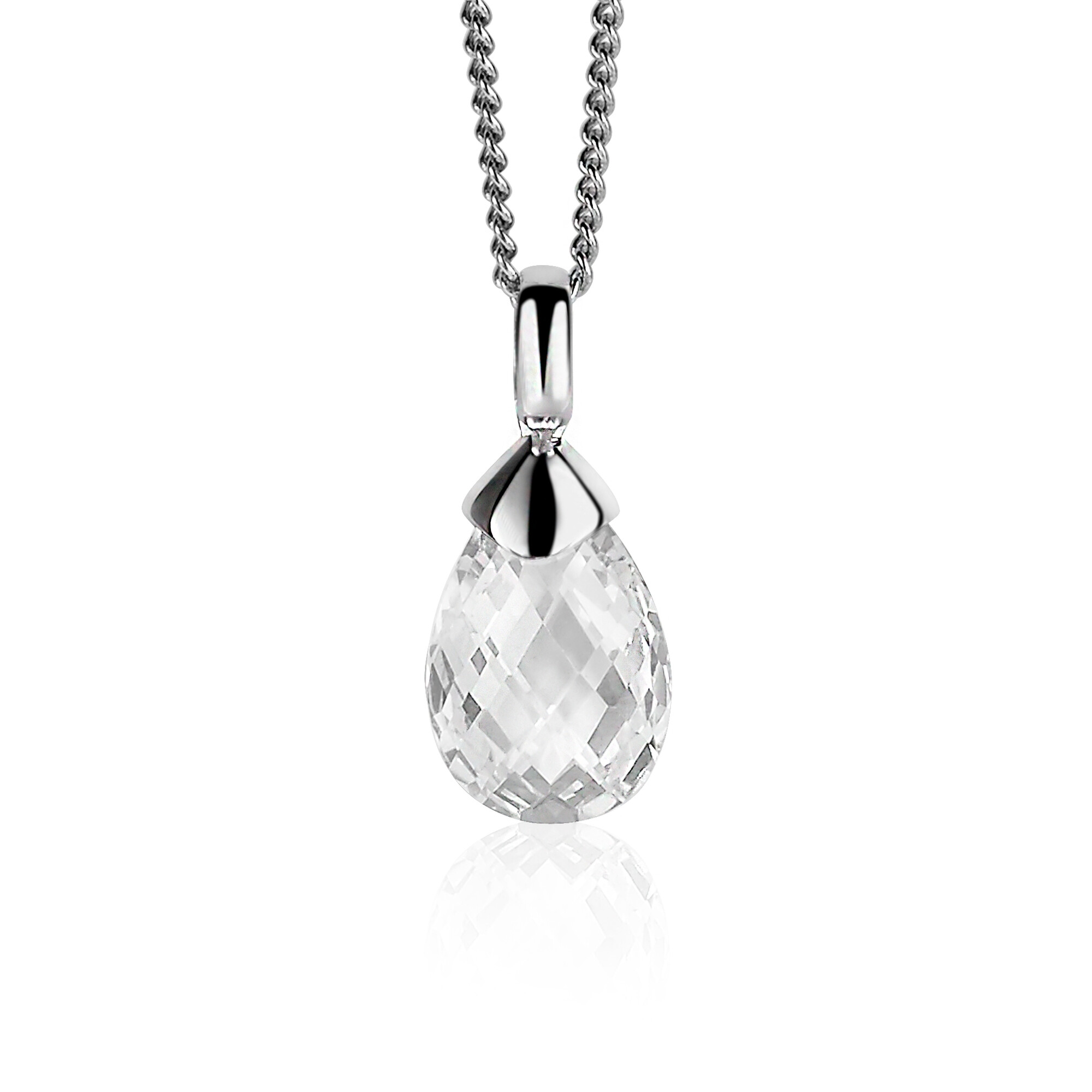 ZINZI Sterling Silver Pendant Drop White ZIH1171