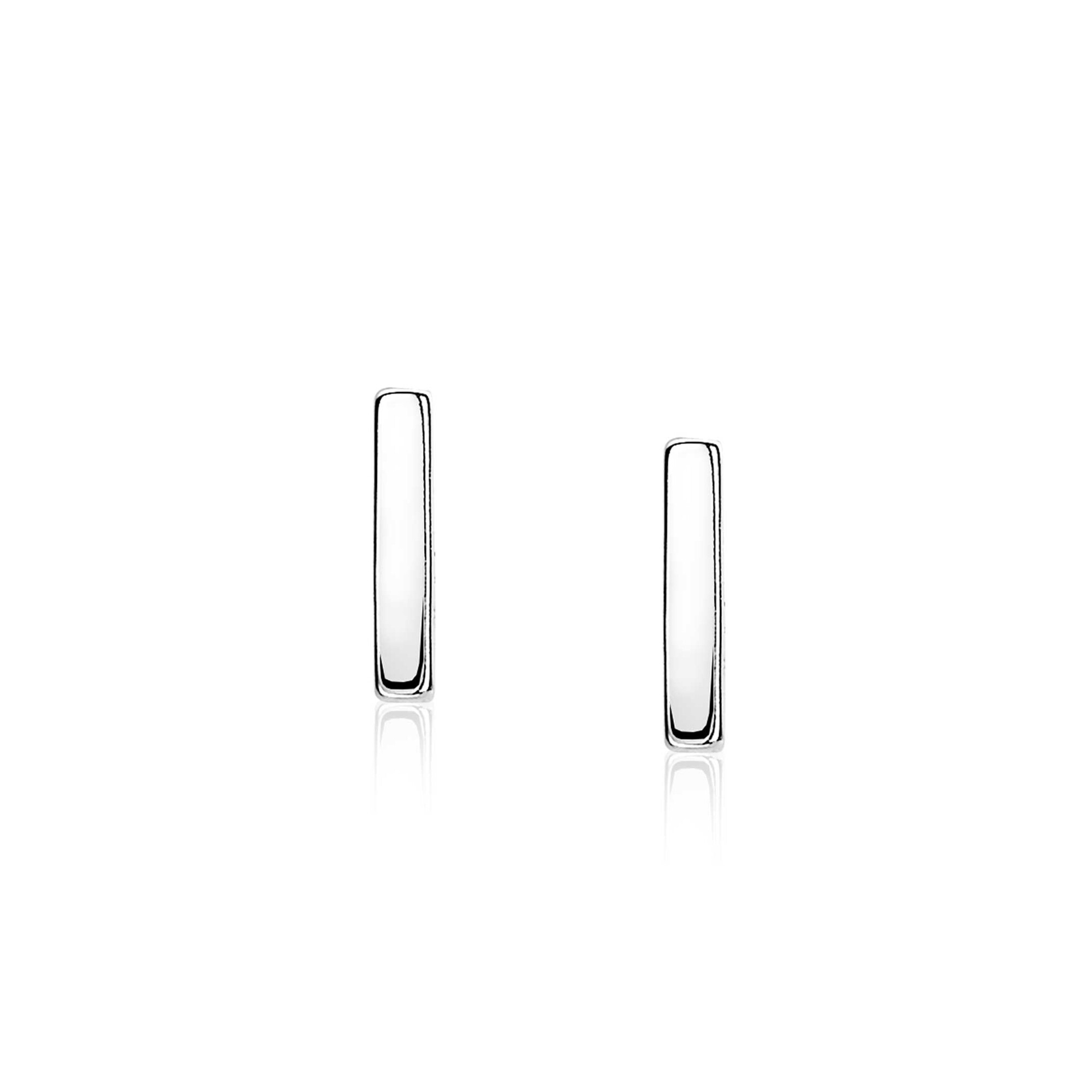 8mm ZINZI Sterling Silver Stud Earrings Bar ZIO1689