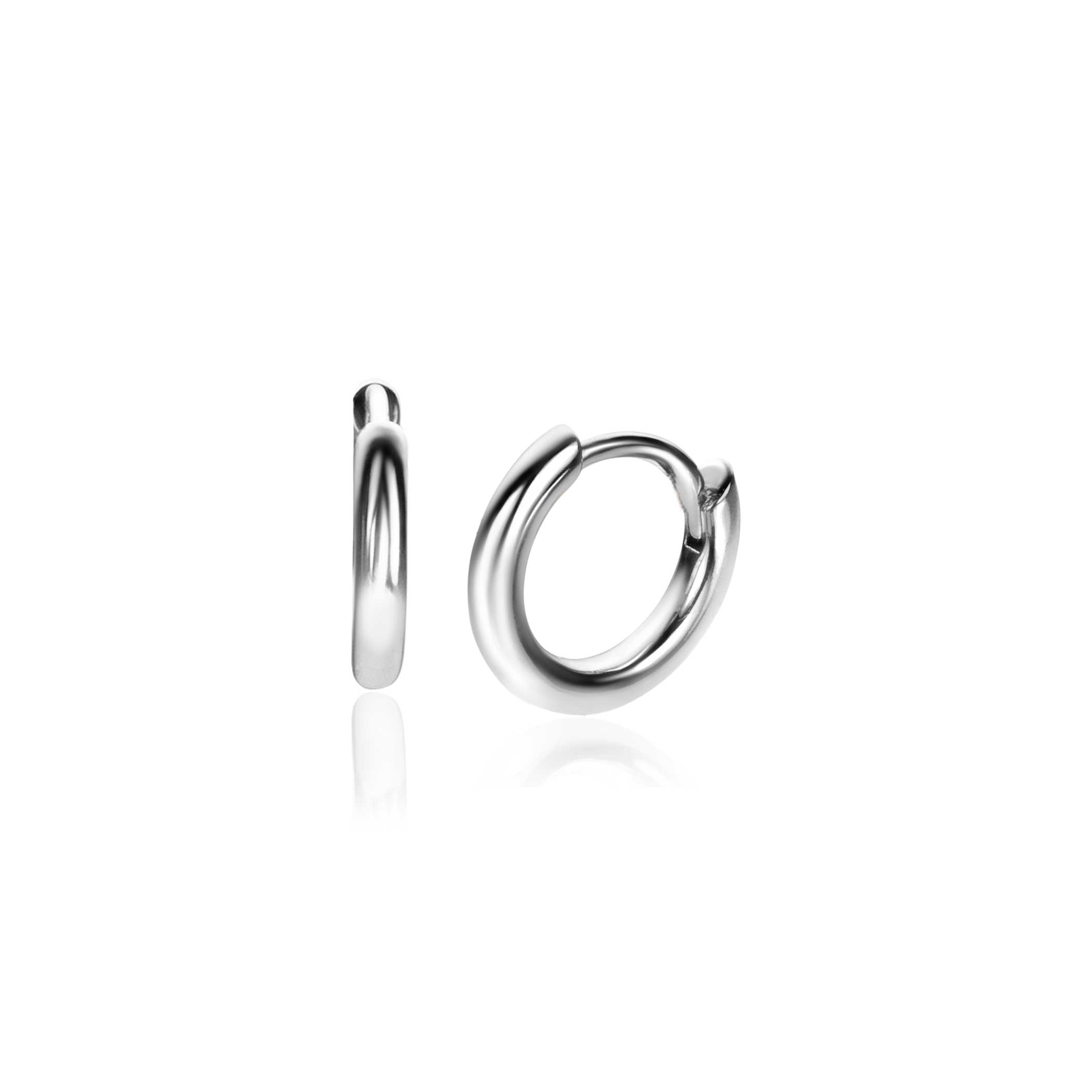 10mm ZINZI Sterling Silver Hoop Earrings width 2mm ZIO2261