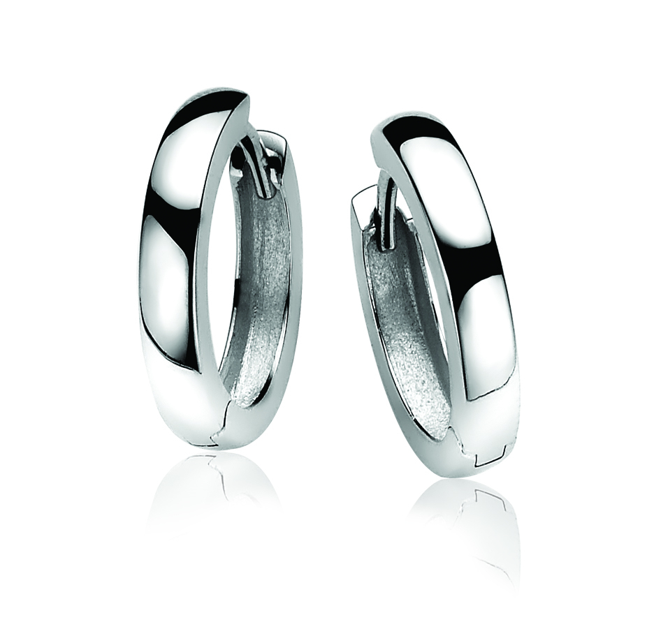 17mm ZINZI Sterling Silver Hoop Earrings 17x3mm ZIO186