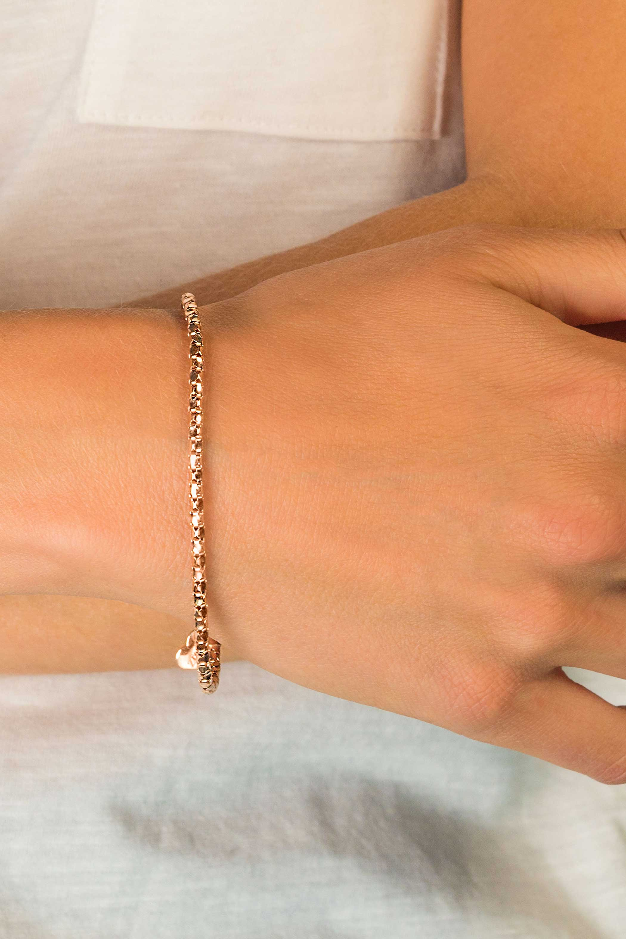 ZINZI Rose Gold Plated Sterling Silver Fantasy Bracelet 17-19cm ZIA1129R