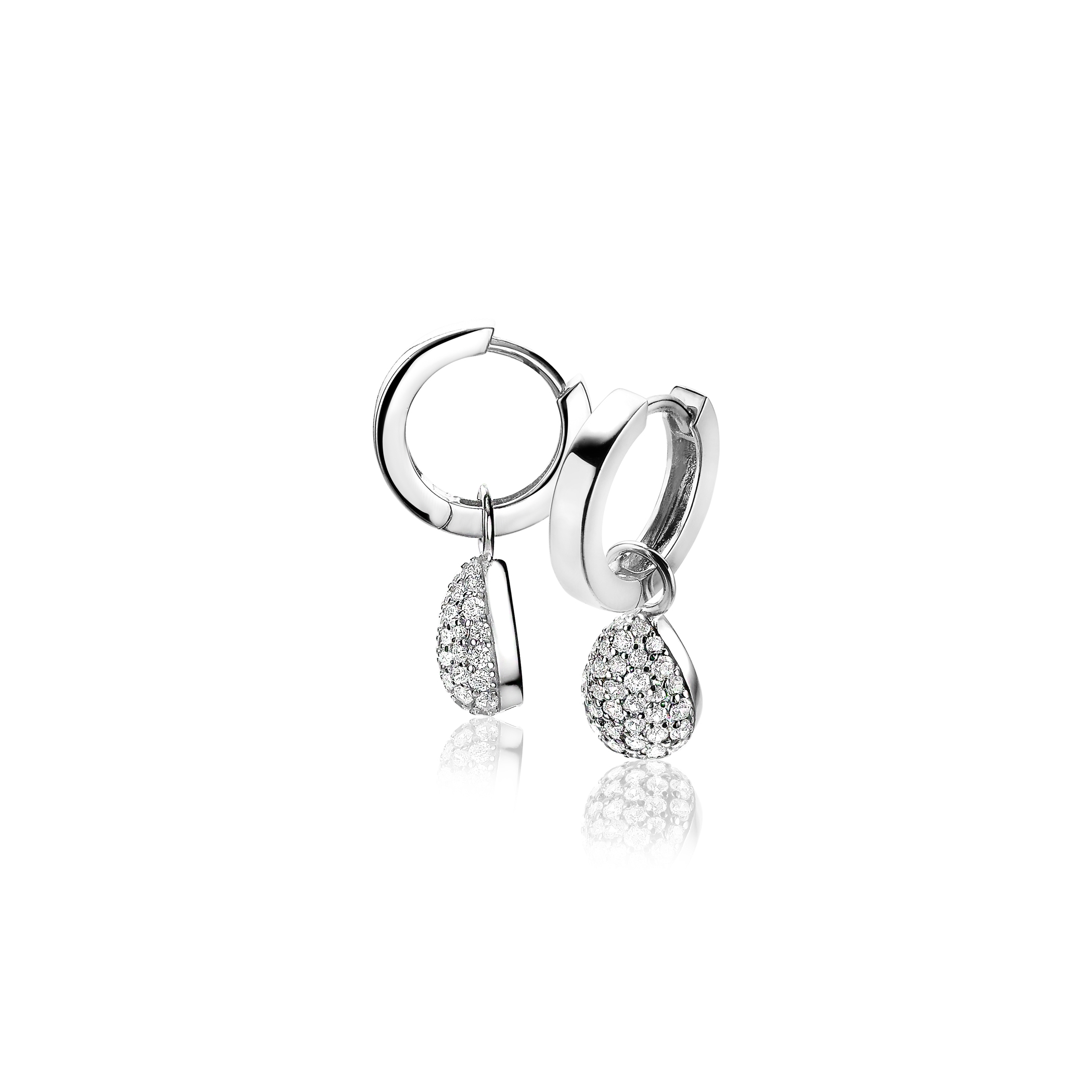 ZINZI Sterling Silver Earrings Pendants Drop ZICH1591 (excl. hoop earrings)