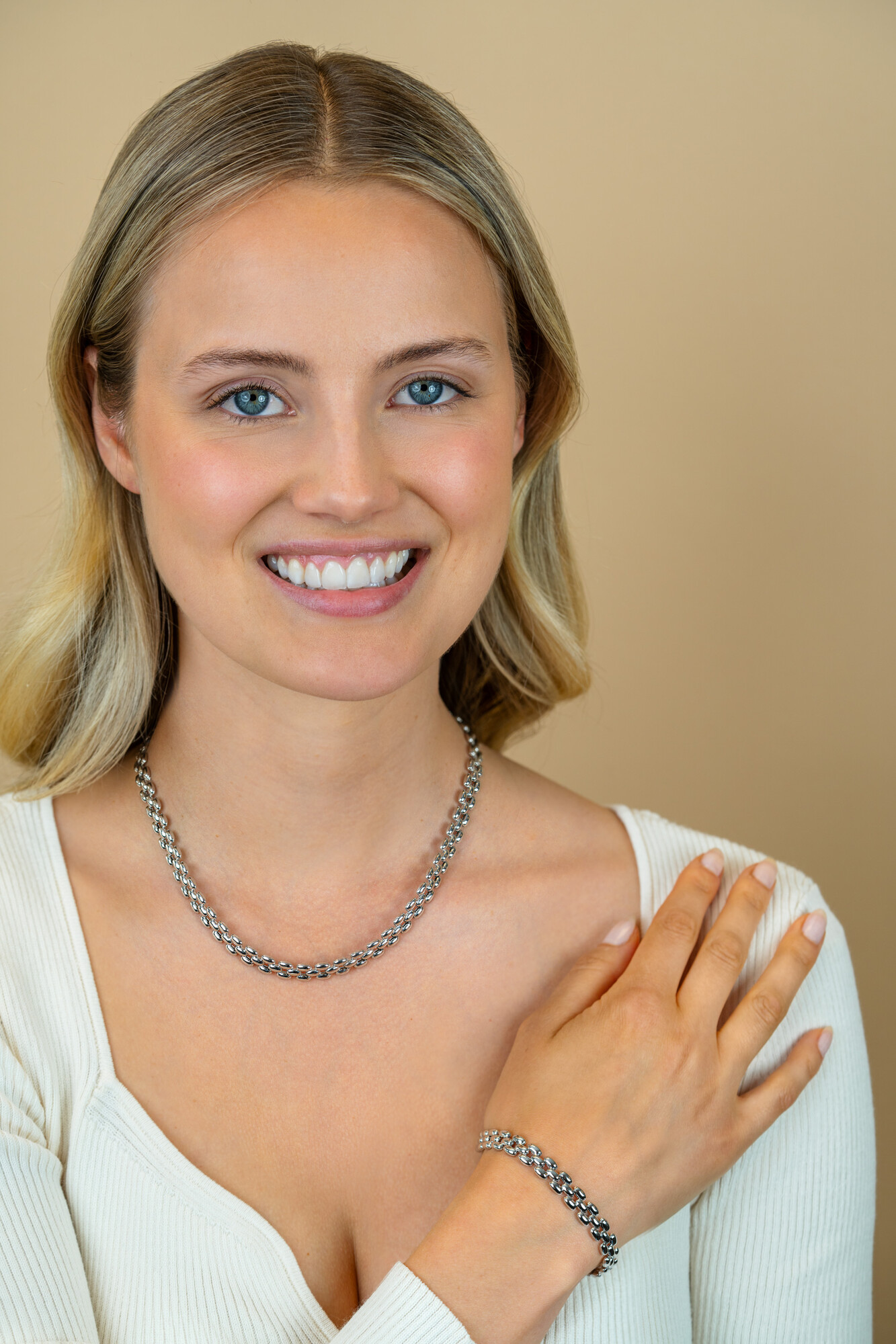 ZINZI zlv. collier rolex-style breed 8mm 43cm