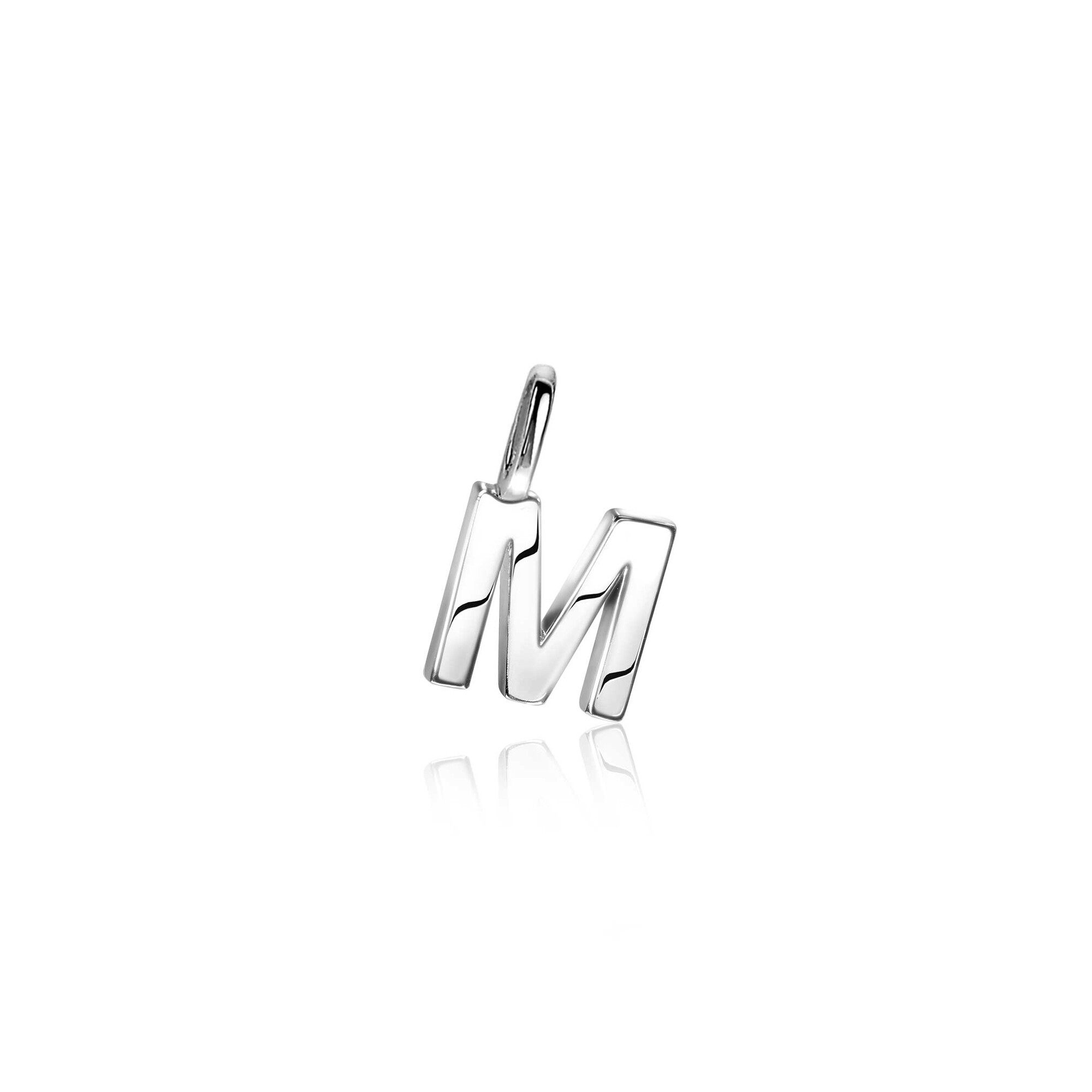 ZINZI Sterling Silver Letter Pendant M ZIH2140M
