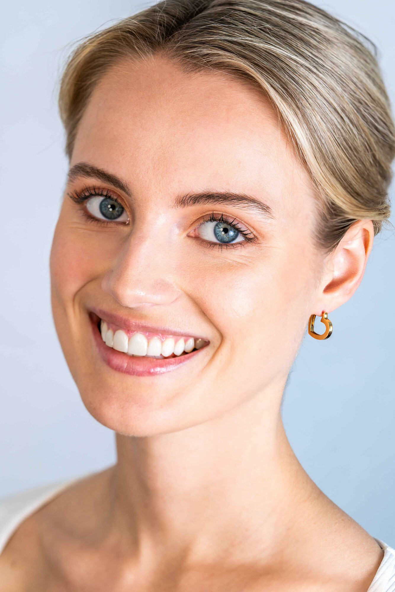 18mm ZINZI Gold Plated Sterling Silver Hoop Earrings Heart ZIO2195G