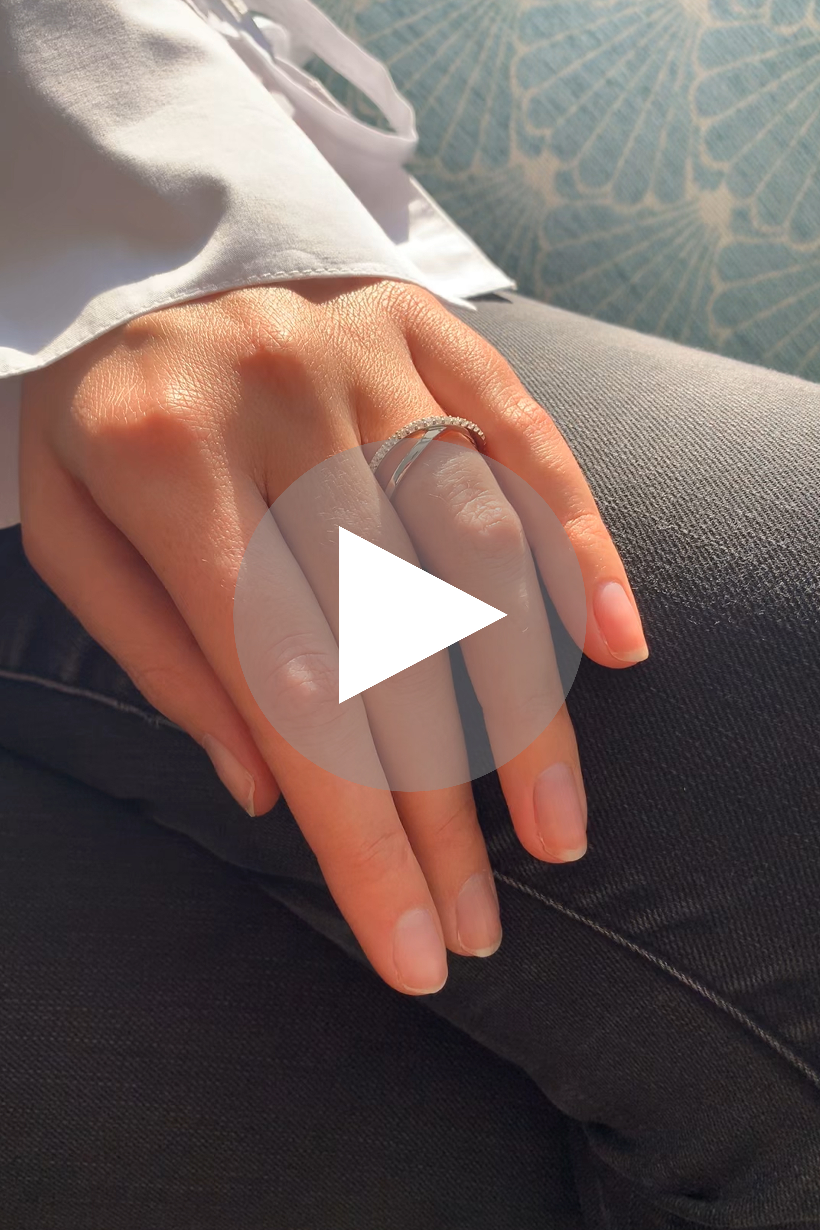 ZINZI Sterling Silver Crossover Ring Shiny White ZIR1569