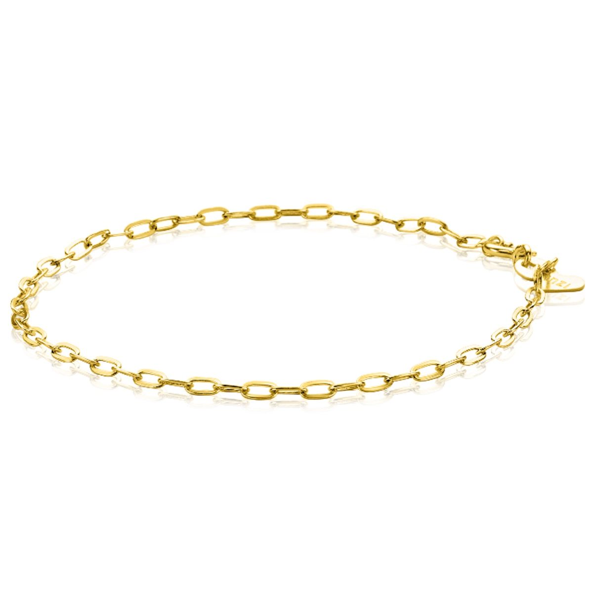 ZINZI 14K Gold Bracelet Oval Chains 2,2mm width ZGA291