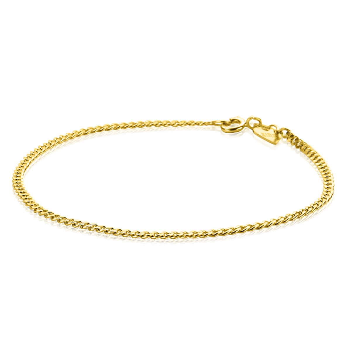 ZINZI 14K Gold Curb Chain Bracelet 2,2mm width ZGA293