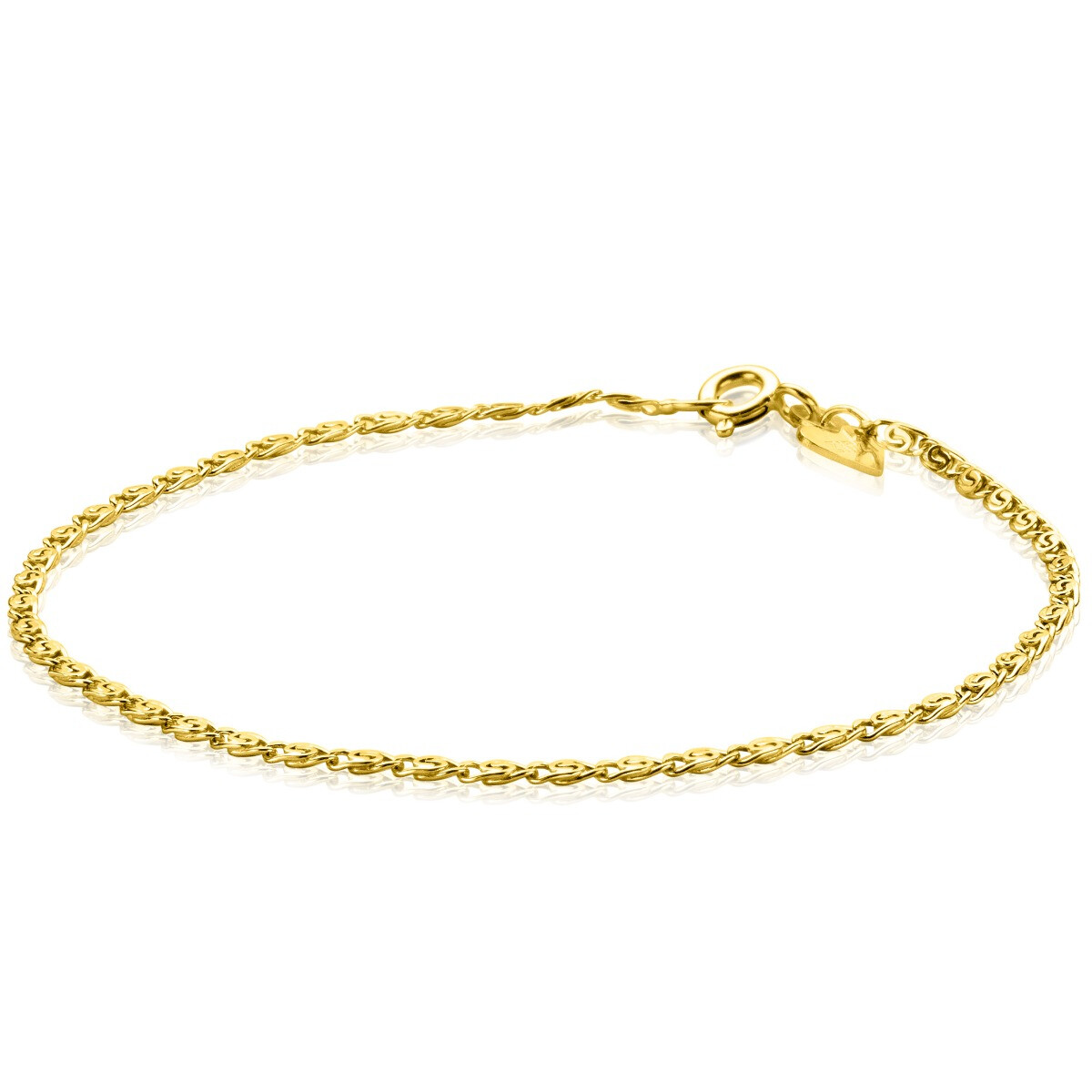ZINZI 14K Gold Fantasy Chain Bracelet 1,6mm width ZGA295
