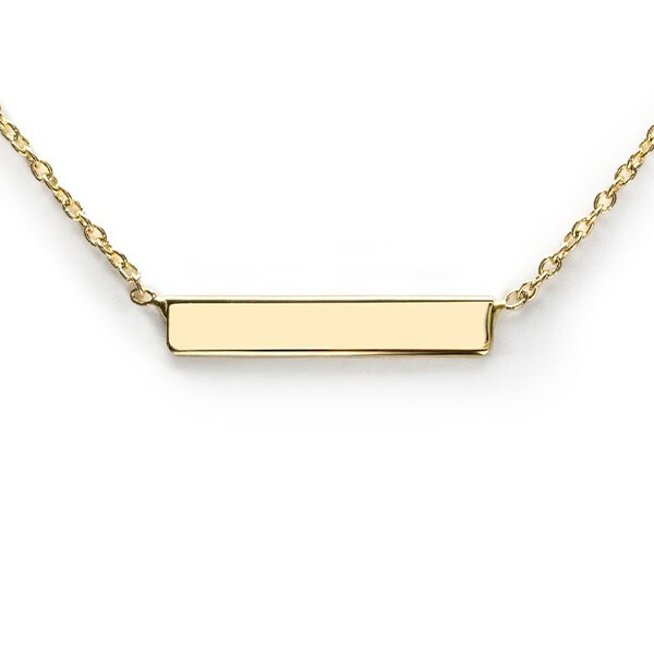 ZINZI 14K Gold Necklace Bar 42cm ZGC176