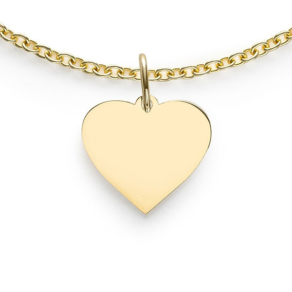 11mm ZINZI 14K Gold Pendant Shiny Heart ZGH363-11 (excl. necklace)