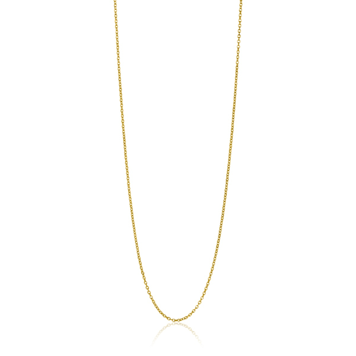 42cm ZINZI 14K Gold Anchor Necklace 0,9mm width ZGLA42-09