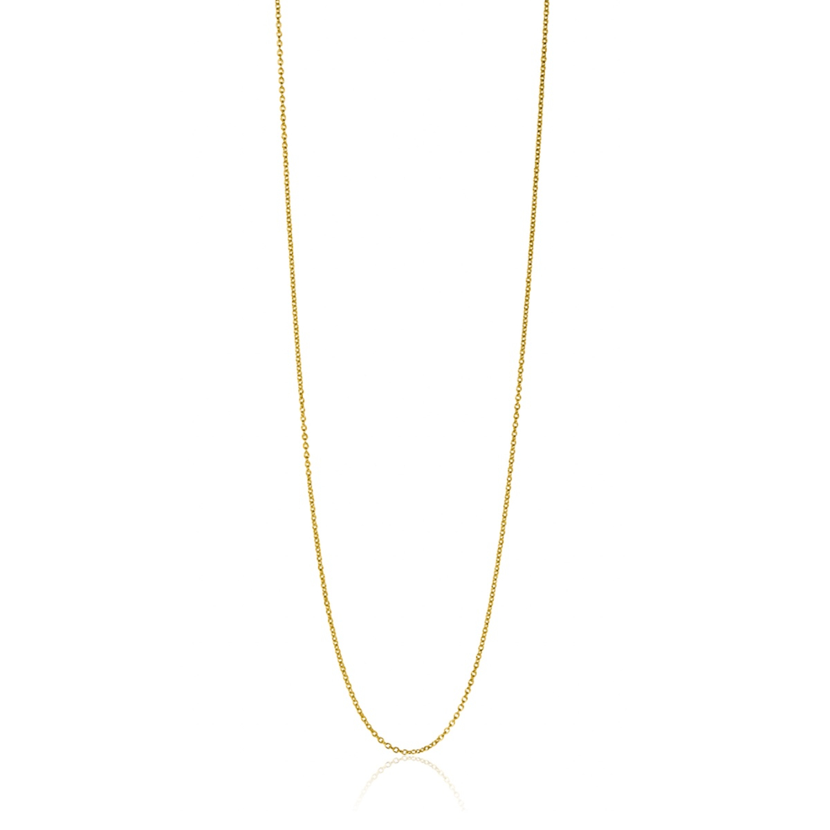 45cm ZINZI 14K Gold Anchor Necklace 0,7mm width ZGLA45-07