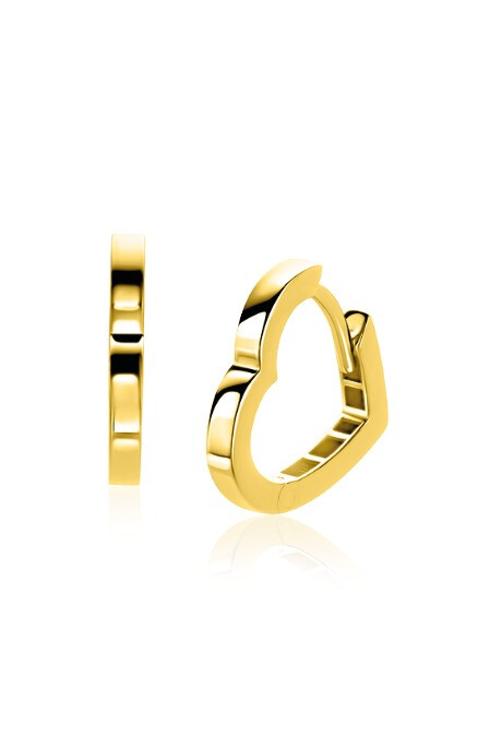 ZINZI GOLD klapcreolen in hartvorm 15x2mm