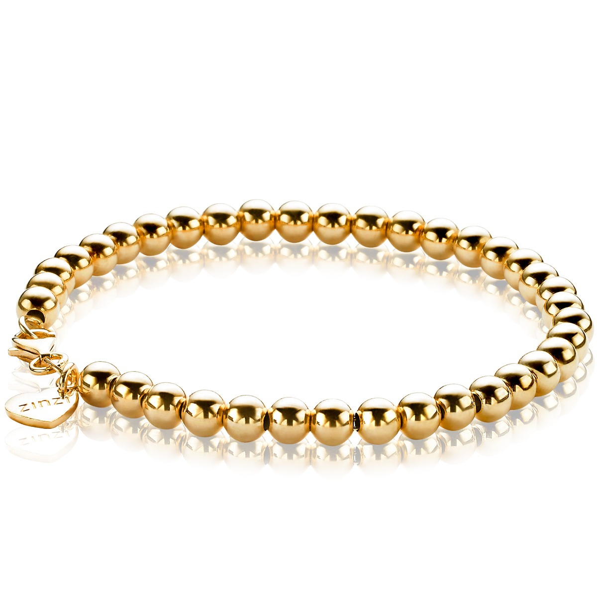 ZINZI Gold Plated Sterling Silver Bracelet Beads 17-20cm ZIA1010G