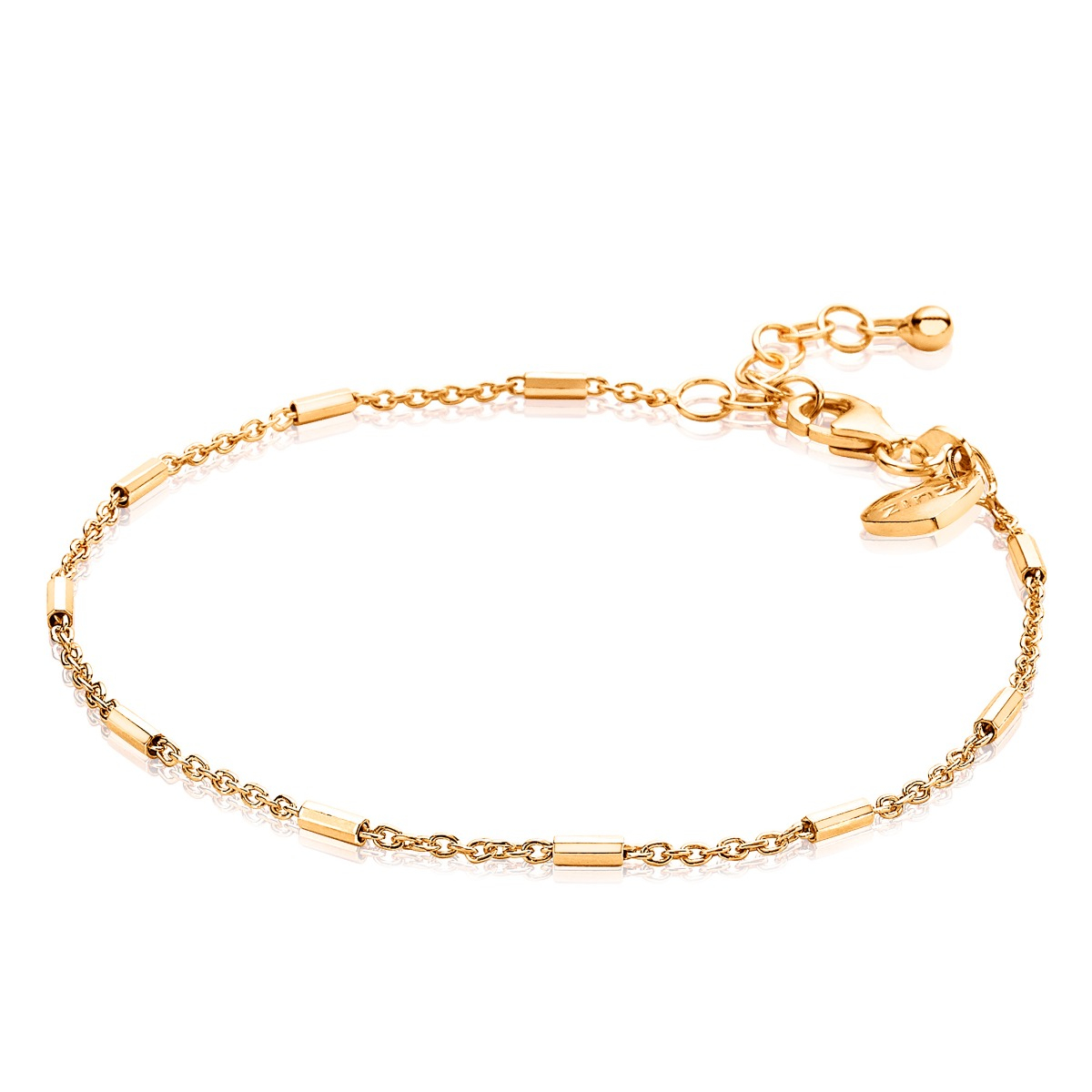 ZINZI Gold Plated Sterling Silver Fantasy Bracelet 17-20cm ZIA1648G