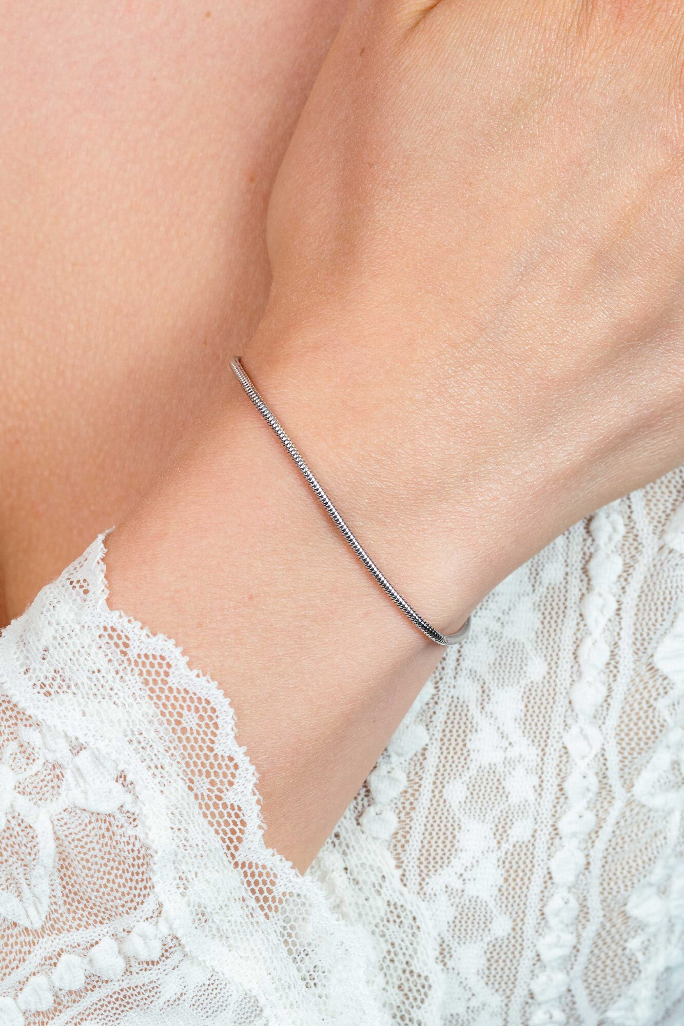 ZINZI zlv. slangen armband rond 1.7mm