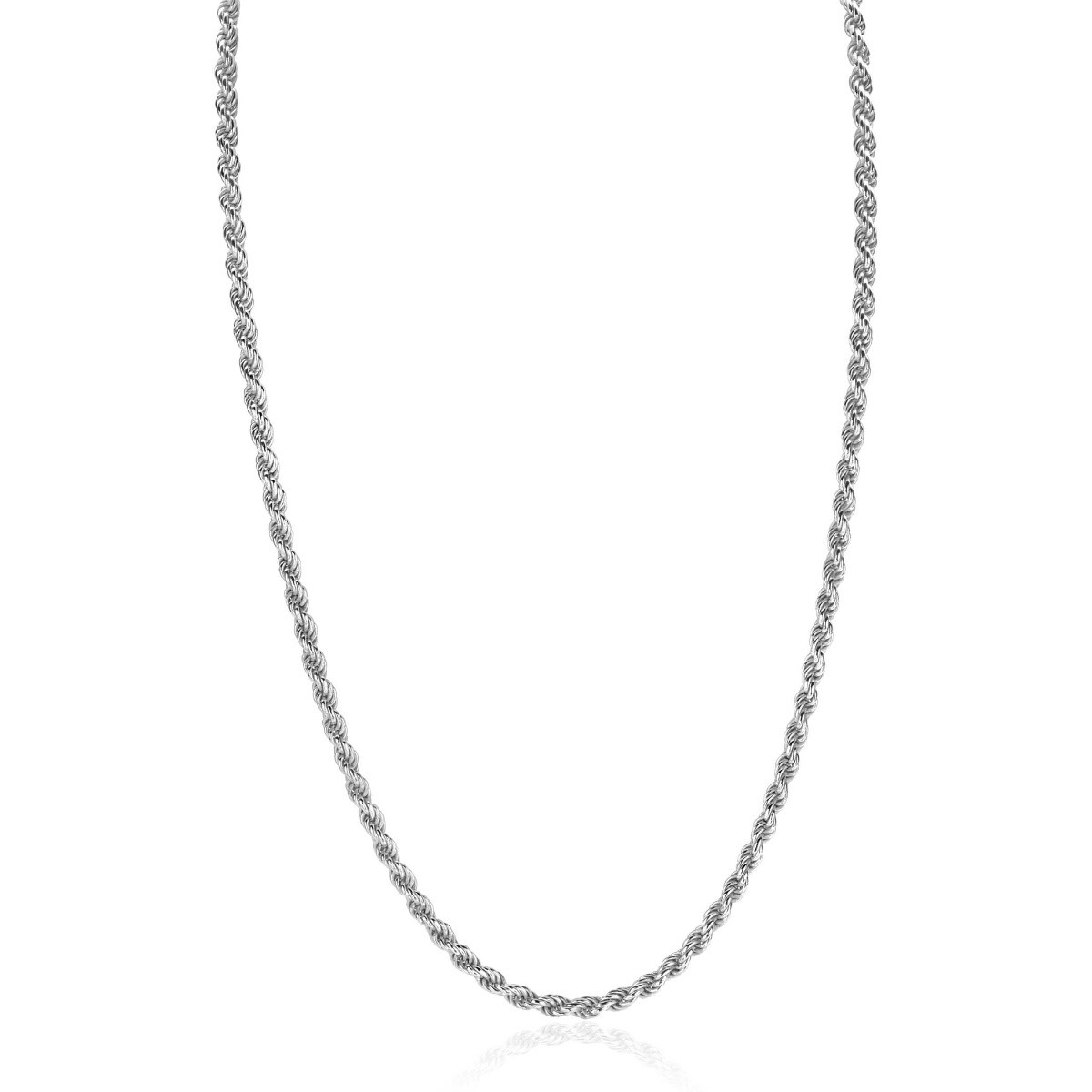 ZINZI Sterling Silver Rope Chain Necklace 2,6mm width 42-45cm ZIC2386