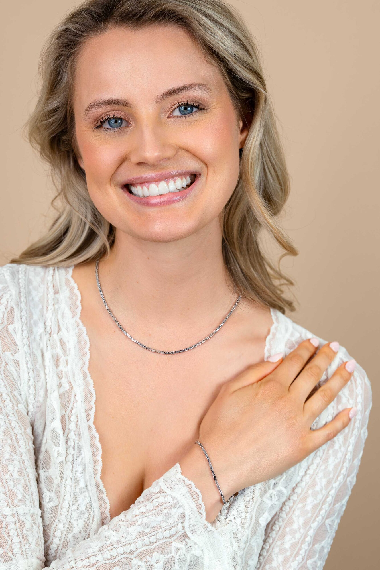 ZINZI zlv. collier koningsschakel massief 2mm