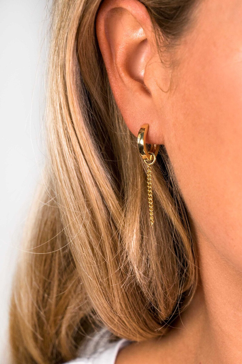 ZINZI Gold Plated Sterling Silver Earrings Pendants ZICH1694G (excl. hoop earrings)