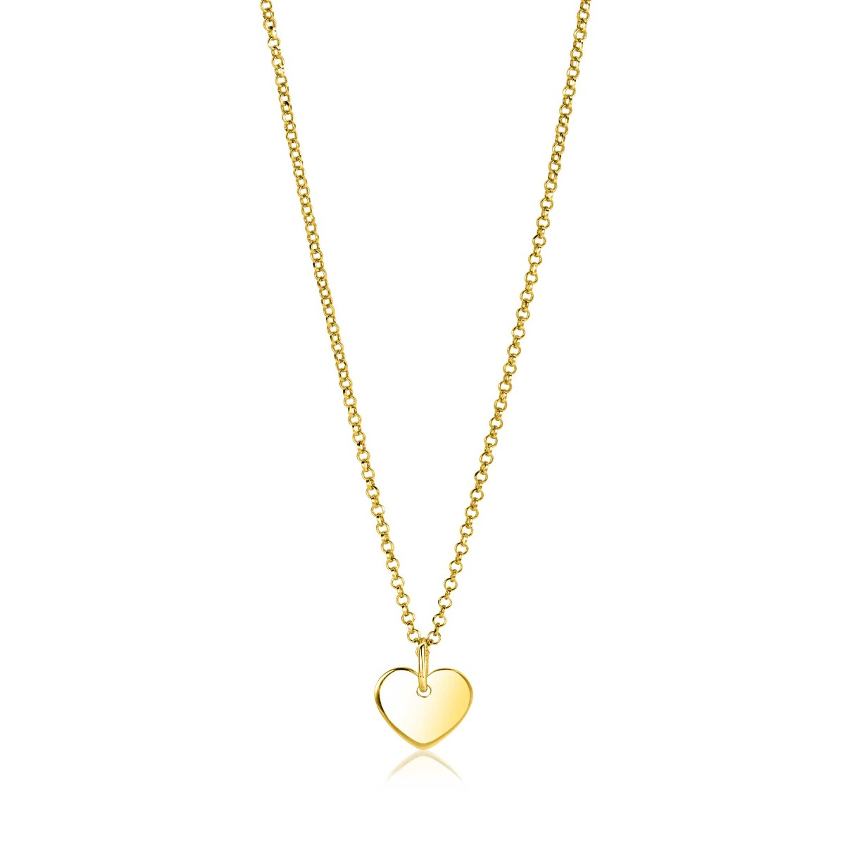 ZINZI zlv. hanger gg verg. glanzend hart 12mm