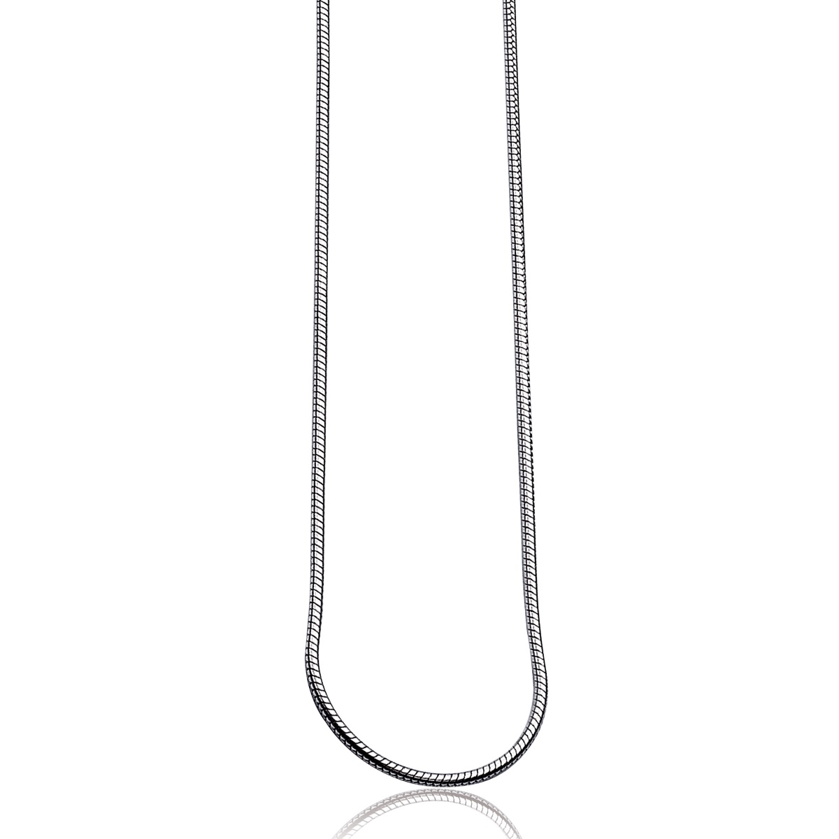 ZINZI Sterling Silver Snake Necklace 1mm width 42cm ZISL42