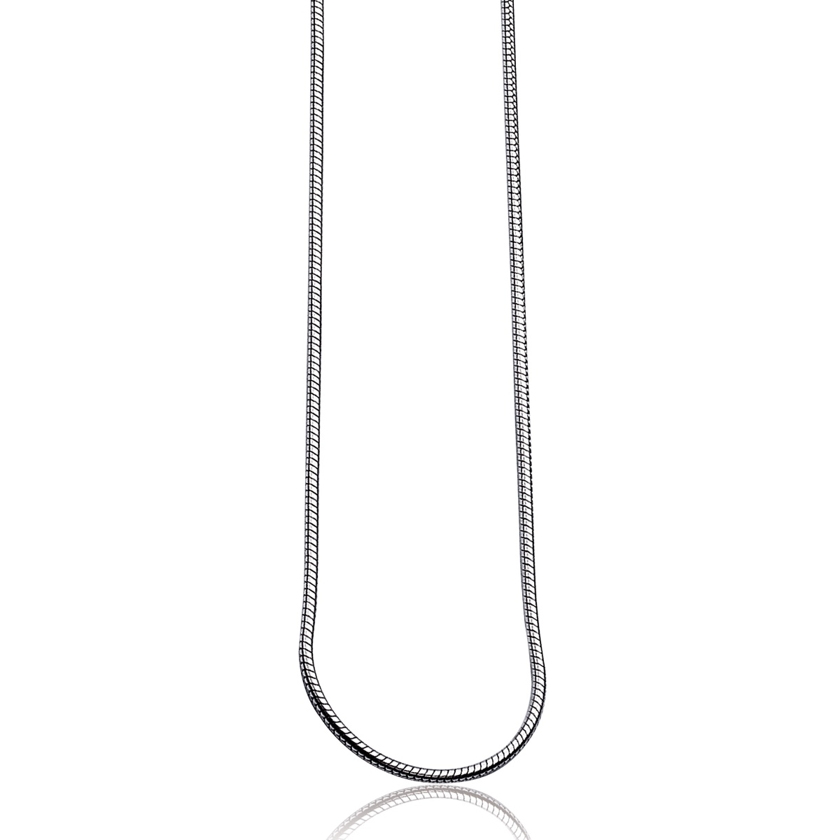 ZINZI Sterling Silver Snake Necklace 1mm width 45cm ZISL45