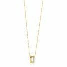 ZINZI 14K Gold Necklace Multi-look Pendant White Zirconias 42cm ZGC382