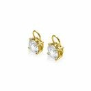 ZINZI 14K Gold Earrings Pendants Round White ZGCH143 (excl. hoop earrings)
