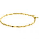 ZINZI 14K Gold Bracelet Rectangular Bars Square Tubes 2mm width 18cm ZGA452