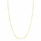 ZINZI Gold 14 karat gold fine link chain necklace with 13 long smooth plates 45cm ZGC490
