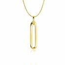 ZINZI 14K Gold Pendant 26mm Trendy Paperclip Chain ZGH358 (excl. necklace)