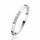 ZINZI 14K Gold Ring 4 White Zirconias 1,7mm width ZGR407