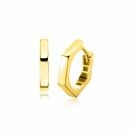 17,5mm ZINZI 14K Gold Hoop Earrings Hexagon Square Tube 2,7mm width ZGO440