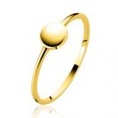 ZINZI Gold ring met rond plaatje 5.2mm mt.54