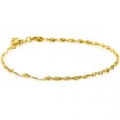ZINZI Gold 14 karat gold solid Singapore bracelet 1.8mm wide 17-19cm ZGA501
