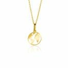 15mm ZINZI 14K Gold Pendant World Map ZGH474 (excl. necklace)