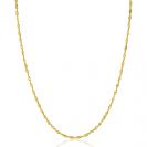 ZINZI Gold 14 carat solid gold Singapore necklace, 1.8mm wide, 41-43cm ZGC501
