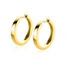 17,5mm ZINZI 14K Gold Hoop Earrings Square Tube 17,5 x 2,3mm ZGO430