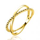 ZINZI GOLD ring crossover glad/bol maat 56
