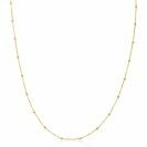 ZINZI Gold 14 karat gold link chain necklace with beads 1.5mm wide, length 40-45cm ZGC489

