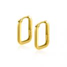 16mm ZINZI 14K Gold Rectangular Hoop Earrings Square Tube 16x2mm ZGO362