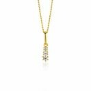 ZINZI GOLD hanger 3x zirconia aflopend