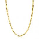 ZINZI 14K Gold Necklace Trendy Paperclip Chains 4mm width 45cm ZGC347