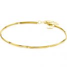 ZINZI 14K Gold Bracelet Rectangular Bars Square Tube 1,6mm width 16,5-19cm ZGA461